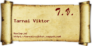 Tarnai Viktor névjegykártya